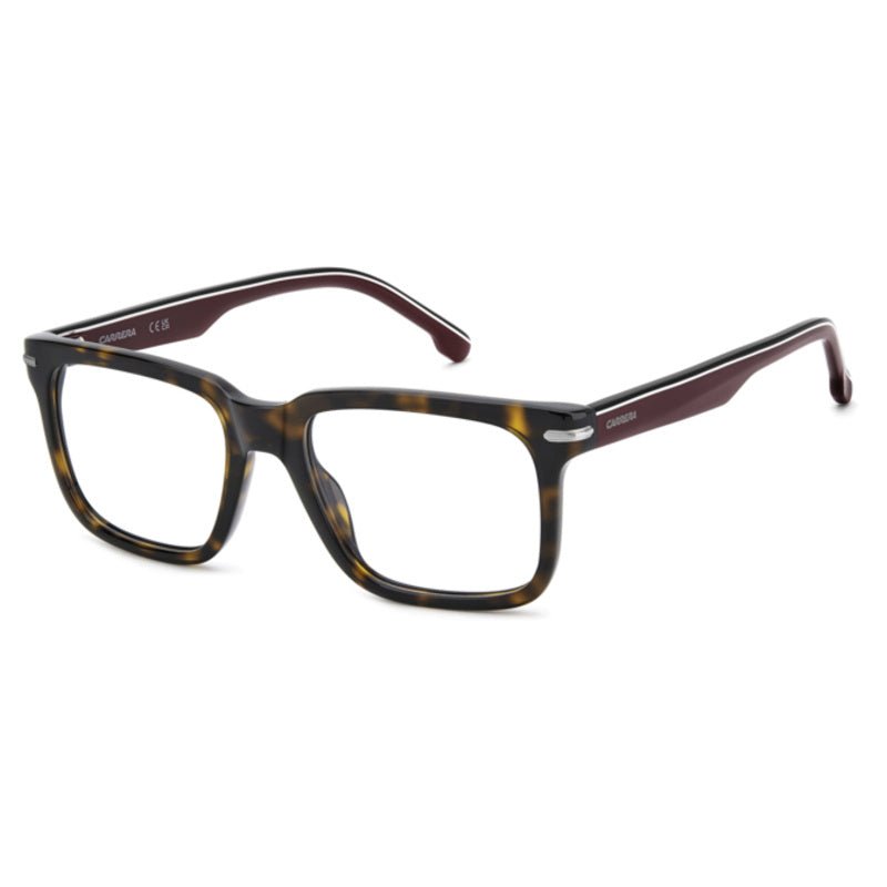 Carrera - Carrera 386 086 – Occhiali da Vista Uomo Squadrati Avana Tartarugato Dettagli Argento - occhiali da vista