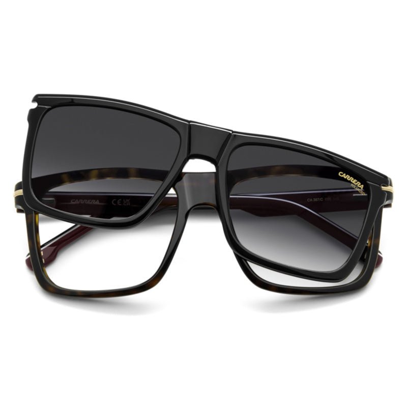Carrera - Carrera CA 387/C 086 – Occhiali da Vista Uomo Navigator Avana Tartarugato con Clip - On Solare Magnetico - occhiali da vista