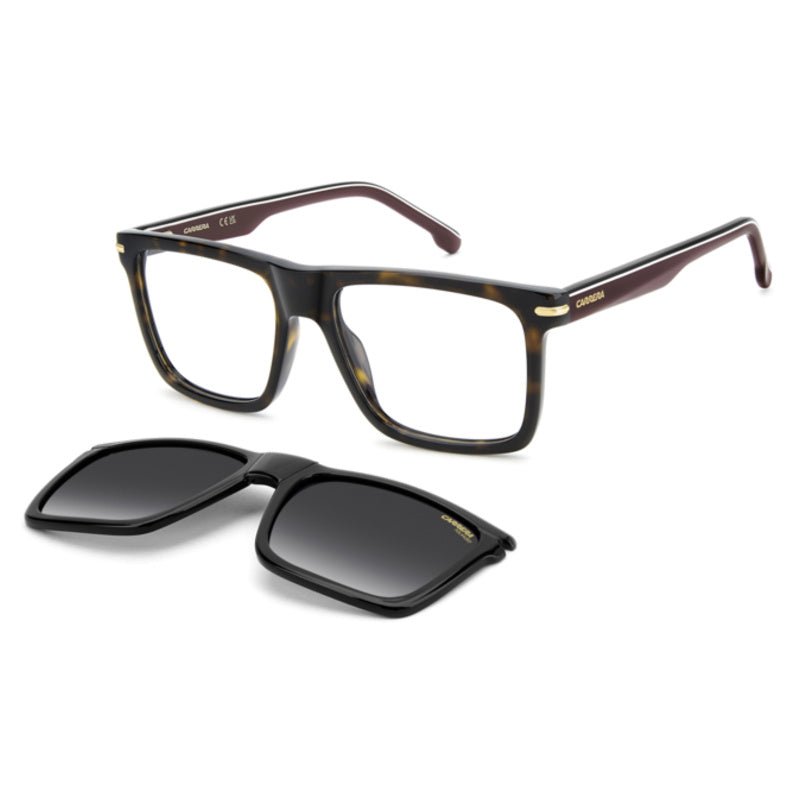 Carrera - Carrera CA 387/C 086 – Occhiali da Vista Uomo Navigator Avana Tartarugato con Clip - On Solare Magnetico - occhiali da vista