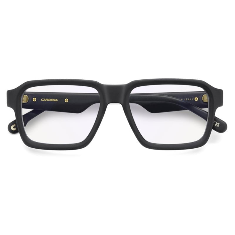 Carrera - Carrera Victory C 24 2M2 – Occhiali da Vista Uomo Squadrati Oversize Nero Opaco Dettagli Oro - occhiali da vista
