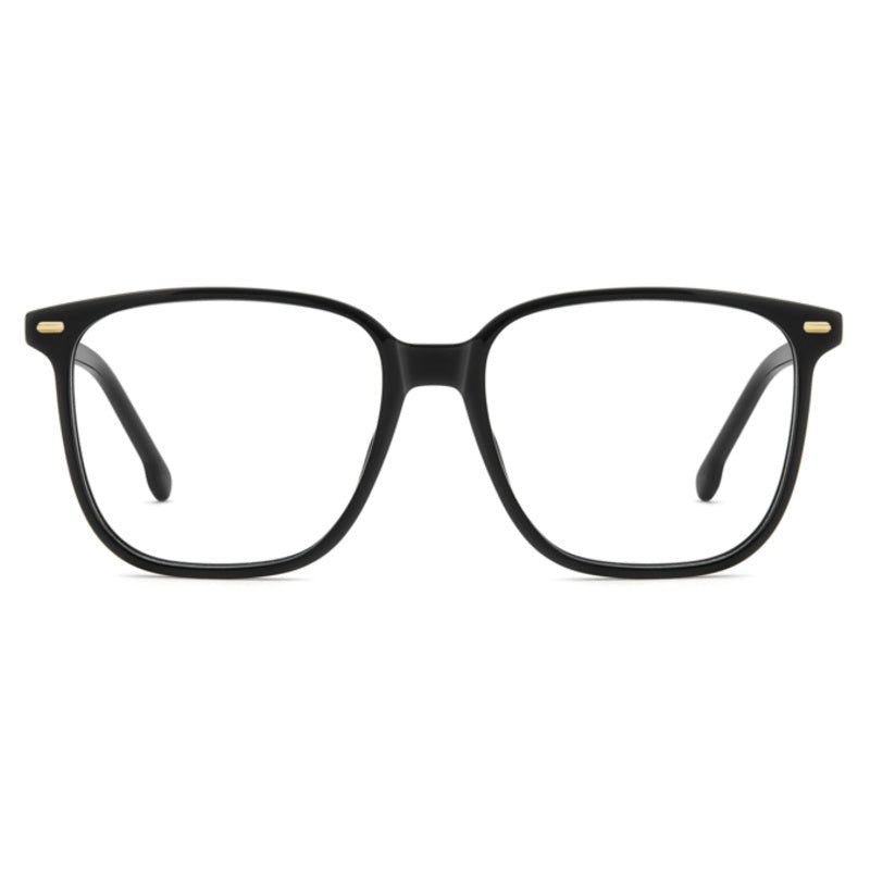Carrera Opt Woman - Carrera 3090 807 – Occhiali da Vista Unisex Squadrati Nero Lucido Dettagli Oro - occhiali da vista