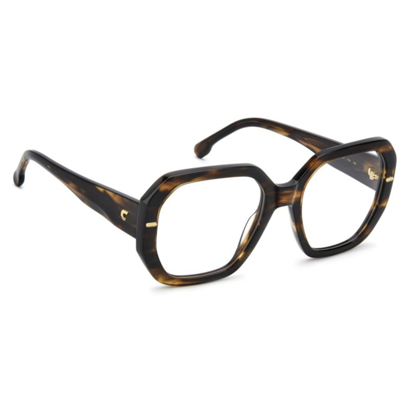 Carrera Opt Woman - Carrera 3097 EX4 – Occhiali da Vista Donna Esagonali Oversize Tartarugato Marrone - occhiali da vista