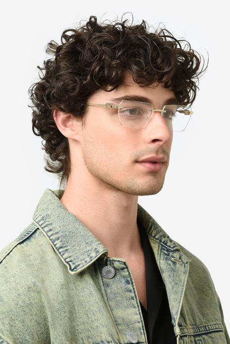 DSQUARED2 - Dsquared2 D2 0102 010/16 – Montatura per occhiali in Palladio Stile Geometrico Minimal - occhiali da vista