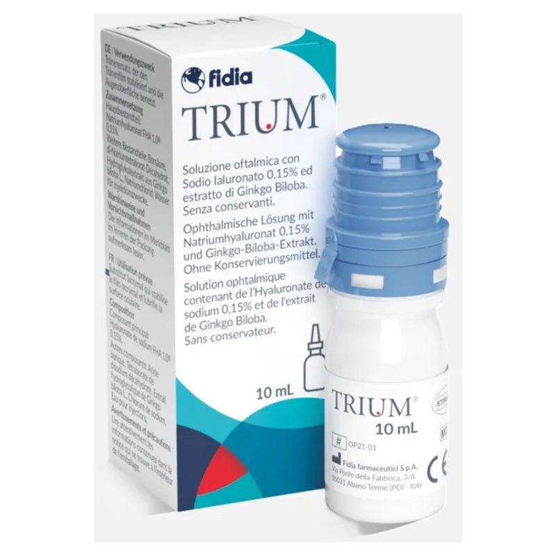 Fidia - TRIUM Free Collirio 10 ml – Soluzione Oftalmica Idratante e Protettiva Senza Conservanti - Colliri