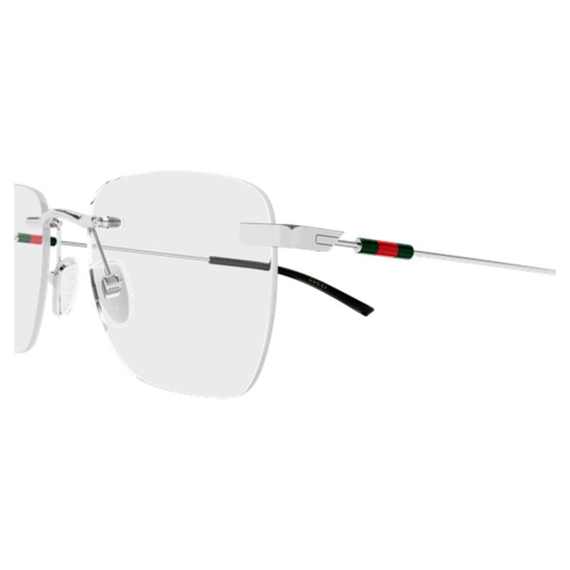 Gucci - Gucci GG2099O 001 – Occhiali da Vista Rimless Unisex Argento Web Gucci Glasant - occhiali da vista