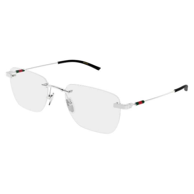 Gucci - Gucci GG2099O 001 – Occhiali da Vista Rimless Unisex Argento Web Gucci Glasant - occhiali da vista