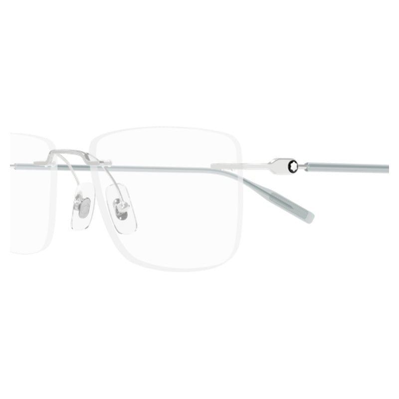 Montblanc - Montblanc MB0431O 004 – Occhiali da Vista Rimless Uomo Argento - occhiali da vista