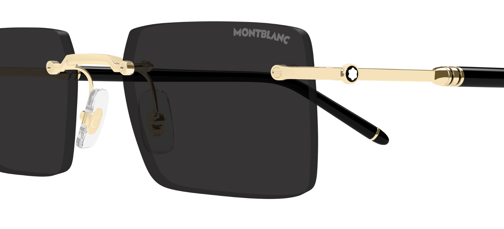 Montblanc - Montblanc MB0482S 001 – Occhiali da Sole Gold con Lenti Grigio Scuro - Occhiali da sole