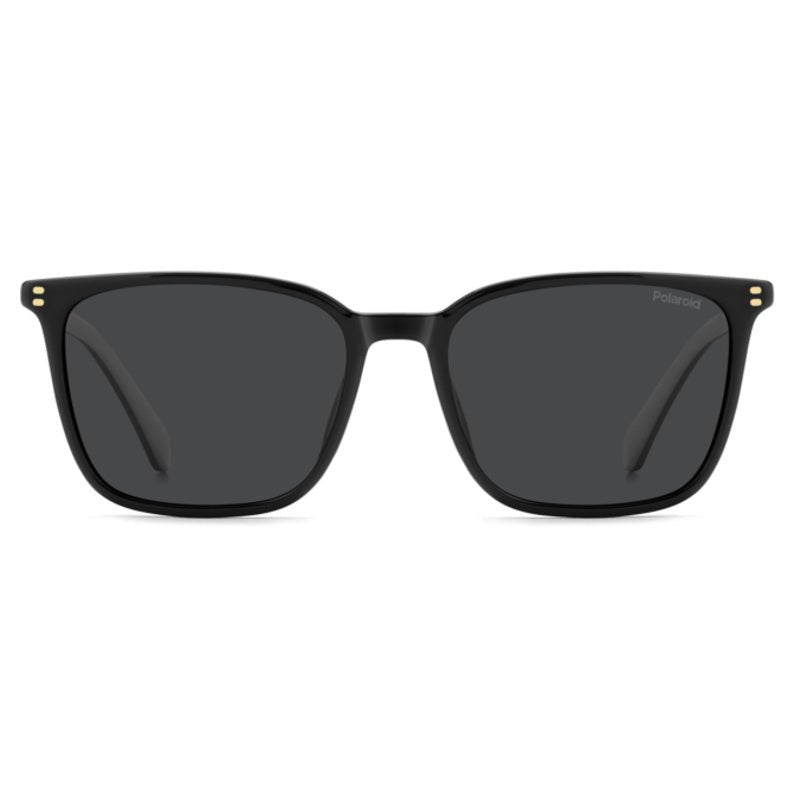POLAROID - Occhiali da Sole Polaroid PLD 4207/S/X 807 Donna - Squadrato Nero Rivetti Dorati Polarizzati - Occhiali da Sole