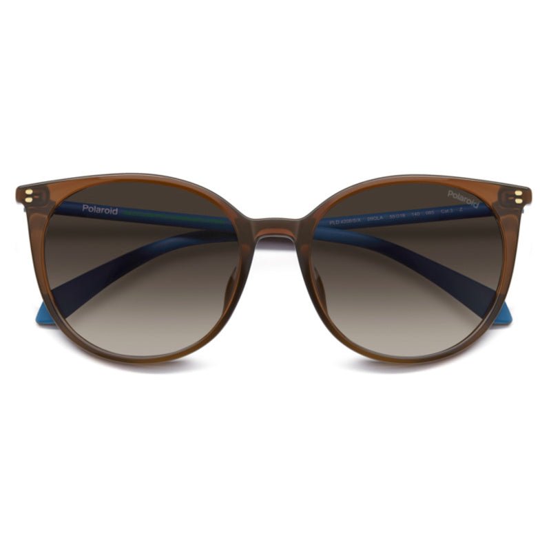 POLAROID - Occhiali da Sole Polaroid PLD 4208/S/X 09Q Donna - Cat - Eye Marrone Azzurro Polarizzati - Occhiali da Sole