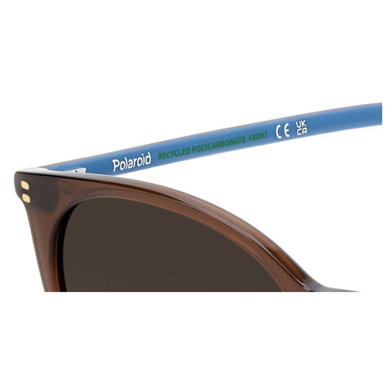 POLAROID - Occhiali da Sole Polaroid PLD 4208/S/X 09Q Donna - Cat - Eye Marrone Azzurro Polarizzati - Occhiali da Sole