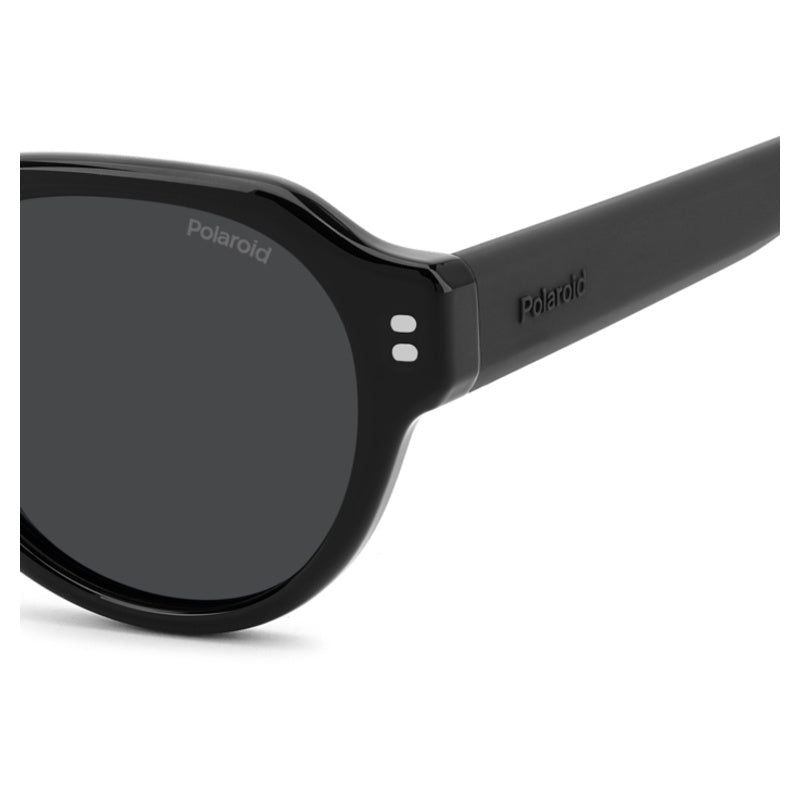 POLAROID - Occhiali da Sole Polaroid PLD 6249/S/X 807 Unisex - Pantos Nero Rivetti Argentati - Occhiali da Sole