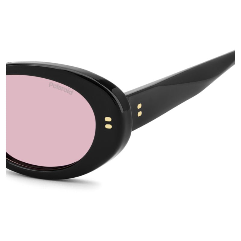 POLAROID - Occhiali da Sole Polaroid PLD 6253/S/X QFU Donna - Ovale Nero Lenti Rosa Polarizzati - Occhiali da Sole