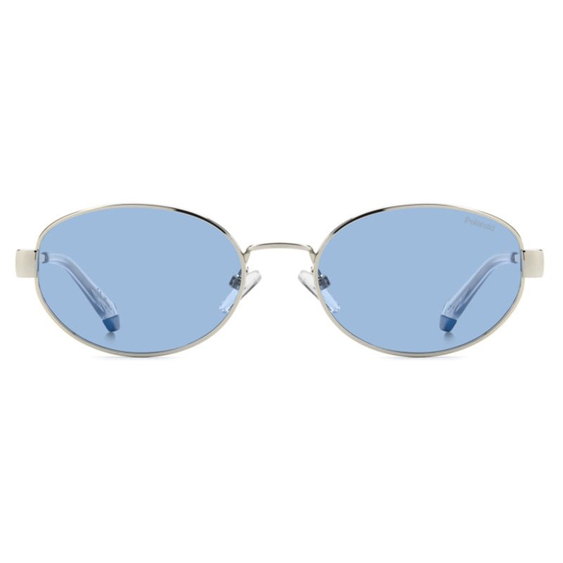 POLAROID - Occhiali da Sole Polaroid PLD 6254/S/X 010 Unisex - Ovale Argento Lenti Azzurre Polarizzati - Occhiali da Sole