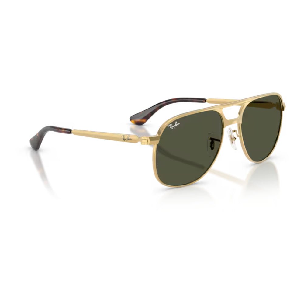 Ray-Ban - Ray-Ban Bill Max RB3793 001/31 – Occhiali da Sole Oro Arista con Lenti Verdi -