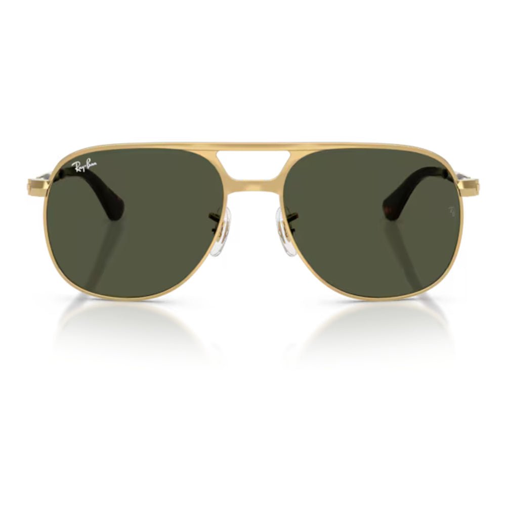 Ray-Ban - Ray-Ban Bill Max RB3793 001/31 – Occhiali da Sole Oro Arista con Lenti Verdi -
