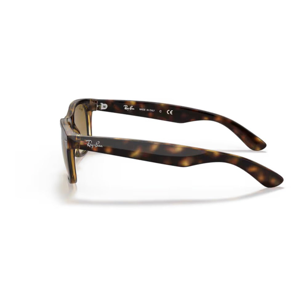 Ray-Ban - Ray-Ban New Wayfarer RB2132 710/51 – Occhiali da Sole Havana Chiaro con Lenti Marroni Sfumate -