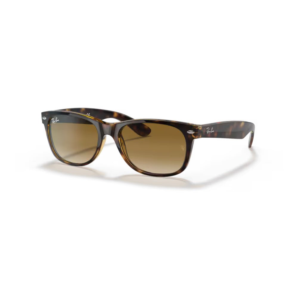 Ray-Ban - Ray-Ban New Wayfarer RB2132 710/51 – Occhiali da Sole Havana Chiaro con Lenti Marroni Sfumate -