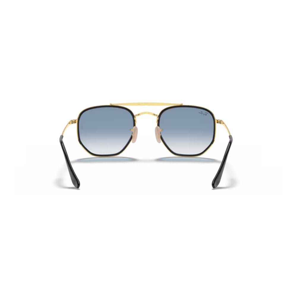 Ray-Ban - Ray-Ban RB3648M Marshal II 91673F – Occhiali da Sole Oro Arista con Lenti Azzurre Sfumate -