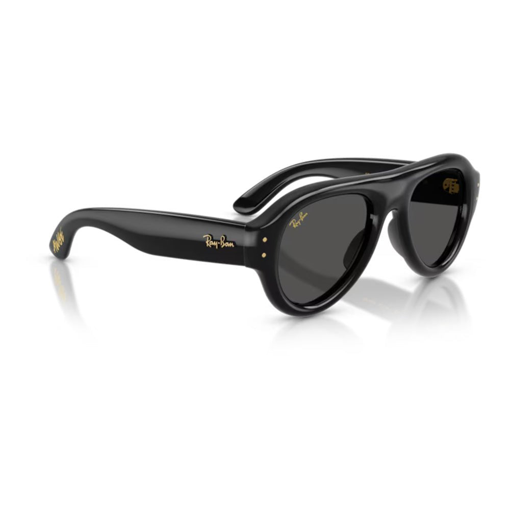 Ray-Ban - Ray-Ban RB4925 Aviator Puffer 601/87 – Occhiali da Sole Neri Unisex -