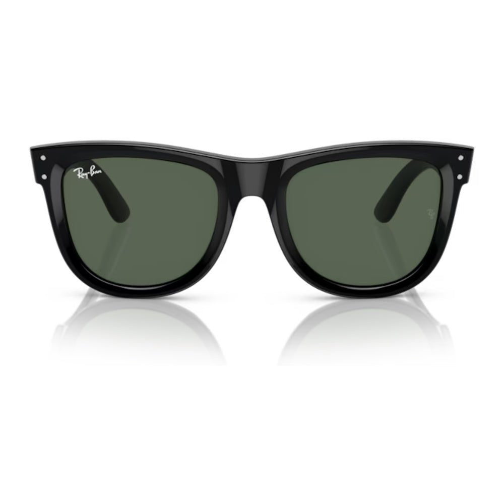 Ray-Ban - Ray-Ban Wayfarer Reverse RBR0502S 6677VR – Occhiali da Sole Neri con Lenti Verde Scuro -
