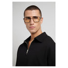 Carrera - Carrera 1146 REJ – Occhiali da Vista Uomo Navigator Doppio Ponte Oro Cristallo Trasparente - occhiali da vista