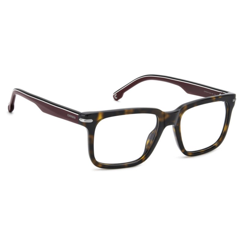 Carrera - Carrera 386 086 – Occhiali da Vista Uomo Squadrati Avana Tartarugato Dettagli Argento - occhiali da vista