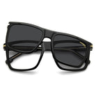 Carrera - Carrera CA 387/C 807 – Occhiali da Vista Uomo Navigator Nero con Clip - On Solare Magnetico Polarizzato - occhiali da vista