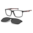 Carrera - Carrera CA 8933/C BLX – Occhiali da Vista Uomo Sportivi Nero Rosso con Clip - On Solare Magnetico - occhiali da vista