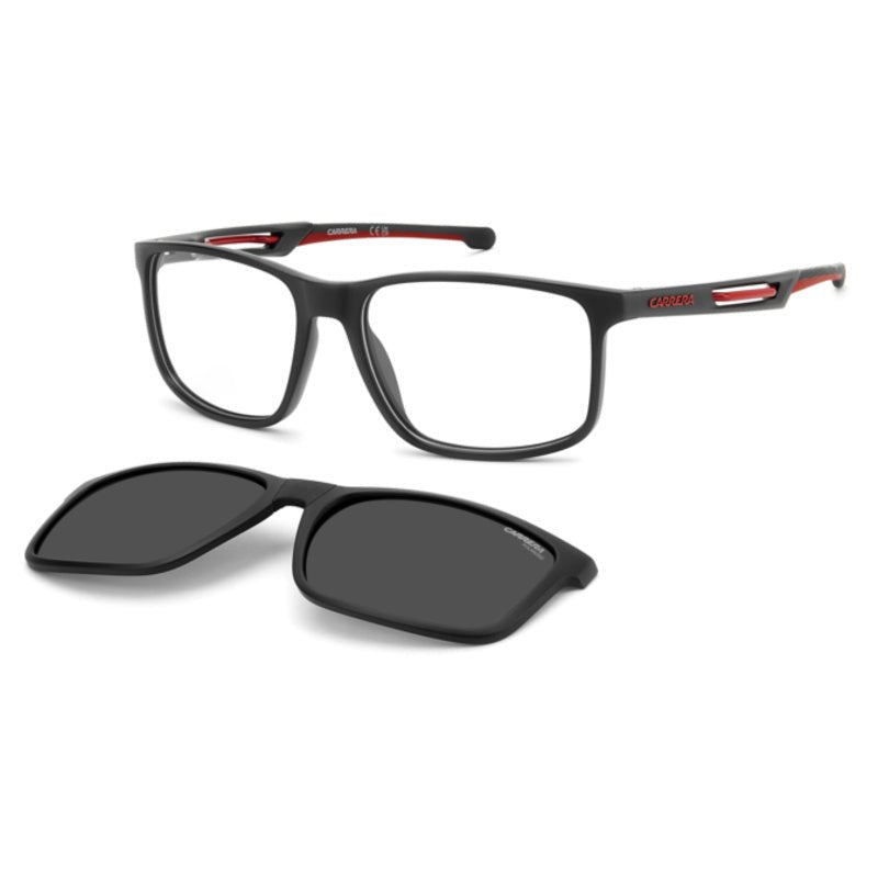Carrera - Carrera CA 8933/C BLX – Occhiali da Vista Uomo Sportivi Nero Rosso con Clip - On Solare Magnetico - occhiali da vista