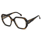Carrera Opt Woman - Carrera 3097 EX4 – Occhiali da Vista Donna Esagonali Oversize Tartarugato Marrone - occhiali da vista