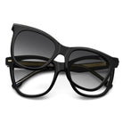 Carrera Opt Woman - Carrera CA 3098/C 807 – Occhiali da Vista Donna Cat - Eye Nero con Clip - On Solare Magnetico - occhiali da vista