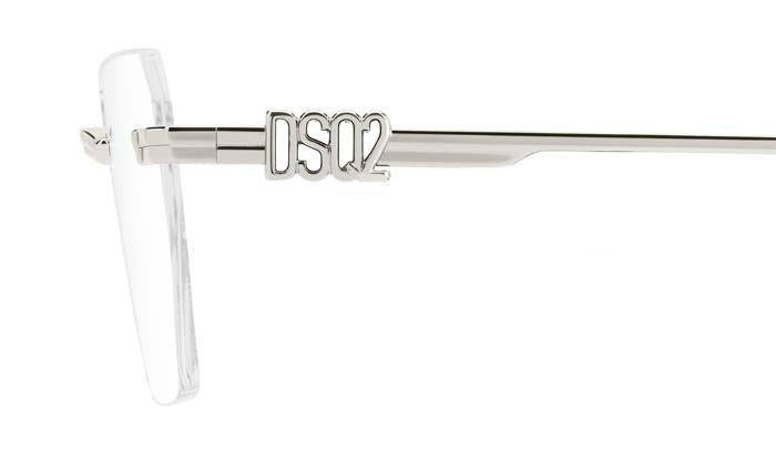 DSQUARED2 - Dsquared2 D2 0102 010/16 – Montatura per occhiali in Palladio Stile Geometrico Minimal - occhiali da vista