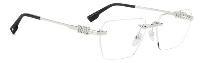 DSQUARED2 - Dsquared2 D2 0102 010/16 – Montatura per occhiali in Palladio Stile Geometrico Minimal - occhiali da vista