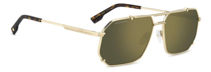 DSQUARED2 - Dsquared2 D2 0175/S – J5G/CW Gold / Green Mirror | Aviator Geometrico - 