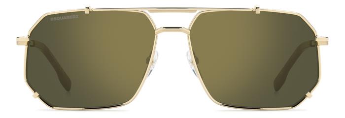 DSQUARED2 - Dsquared2 D2 0175/S – J5G/CW Gold / Green Mirror | Aviator Geometrico - 