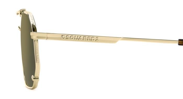 DSQUARED2 - Dsquared2 D2 0175/S – J5G/CW Gold / Green Mirror | Aviator Geometrico - 