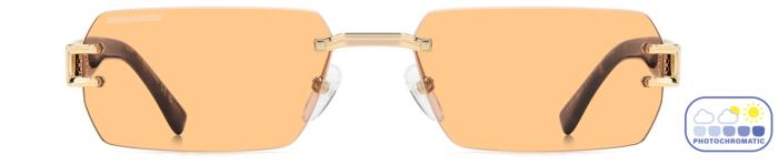 DSQUARED2 - Dsquared2 D2 0189/S - 0000/N8 – Rose Gold / Orange Photochromatic Rimless Iconico - 