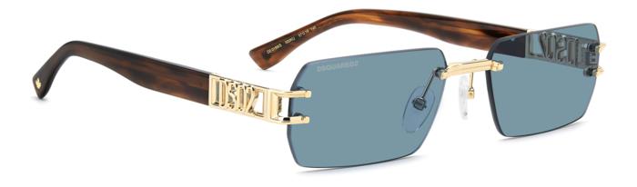 DSQUARED2 - Dsquared2 D2 0189/S - 001 000 – Oro / Blue | Rimless Geometrico - 