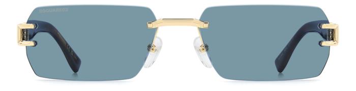 DSQUARED2 - Dsquared2 D2 0189/S - 001 000 – Oro / Blue | Rimless Geometrico - 
