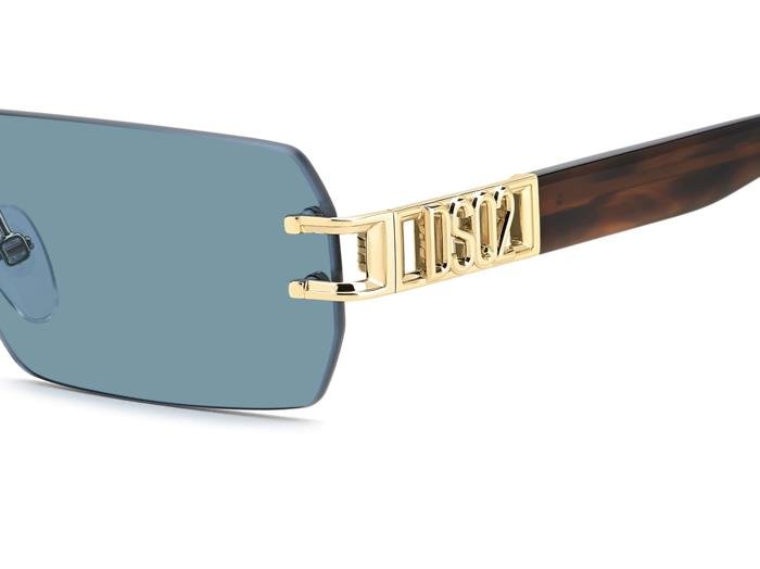 DSQUARED2 - Dsquared2 D2 0189/S - 001 000 – Oro / Blue | Rimless Geometrico - 