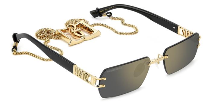 DSQUARED2 - Dsquared2 D2 0189/S/SE 000/JO Rose Gold | Rimless Icon con Catena - 