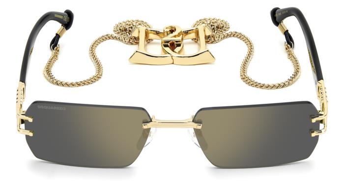 DSQUARED2 - Dsquared2 D2 0189/S/SE 000/JO Rose Gold | Rimless Icon con Catena - 