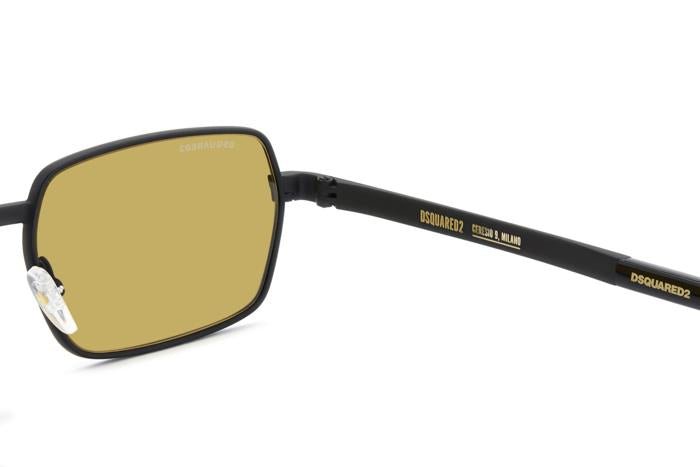 DSQUARED2 - Dsquared2 D2 0192/S - 003/70 – Matt Black / Brown | Geometrico Minimal - 