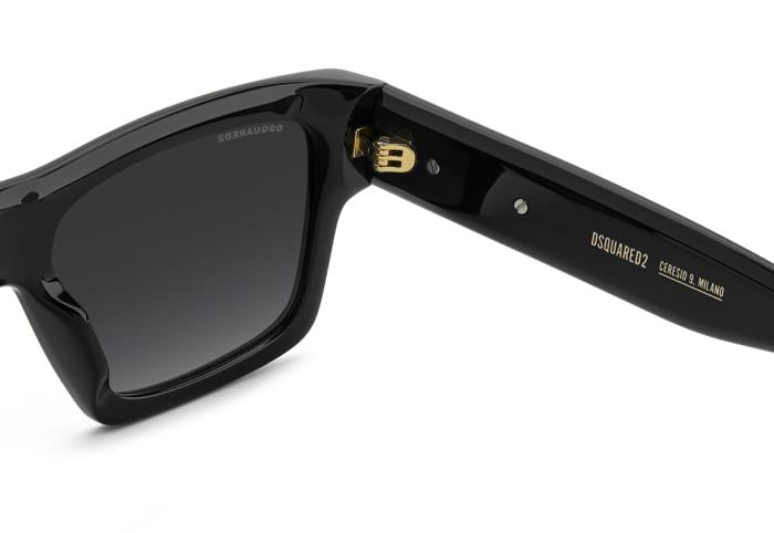 DSQUARED2 - Dsquared2 D2 0198/S 807/9O Black | Bold Square Design - 
