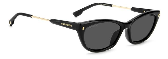 DSQUARED2 - Dsquared2 D2 0209/G/S - 807 IR – Nero / Grey | Cat - Eye Bold - 