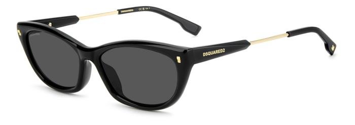 DSQUARED2 - Dsquared2 D2 0209/G/S - 807 IR – Nero / Grey | Cat - Eye Bold - 