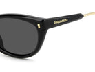 DSQUARED2 - Dsquared2 D2 0209/G/S - 807 IR – Nero / Grey | Cat - Eye Bold - 