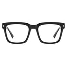 Dsquared2 Icon - Dsquared2 ICON 0013 7C5 – Occhiali da Vista Uomo Squadrati Acetato Nero Cristallo Logo ICON - occhiali da vista