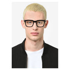 Dsquared2 Icon - Dsquared2 ICON 0013 7C5 – Occhiali da Vista Uomo Squadrati Acetato Nero Cristallo Logo ICON - occhiali da vista